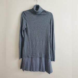 Soft Surroundings‎ Women's Petite Chloe Long Sleeve Sweater Dress Gray Size PS